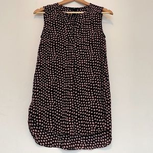 Size2 black / pink leopard no sleeve tank top H&M